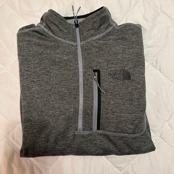 The North Face 1/2 Zip Gray Pull Over Fleece Mens S - Picture 3 of 6